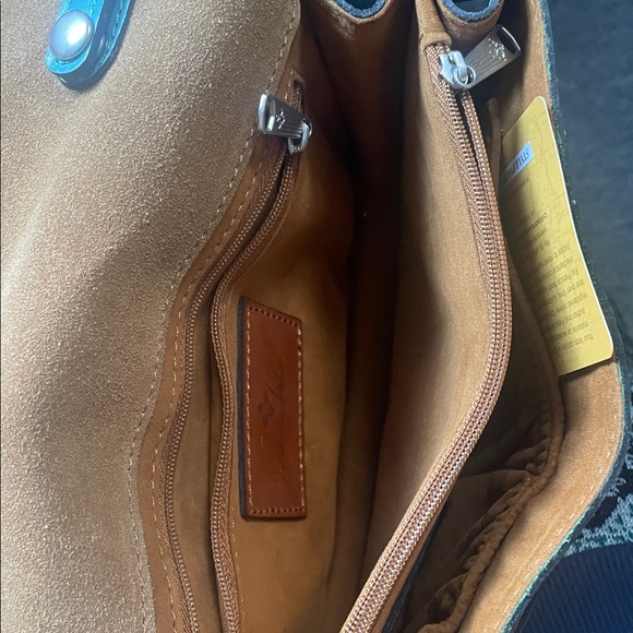 Patricia Nash turquoise leather purse 8” x 9” - Picture 6 of 6